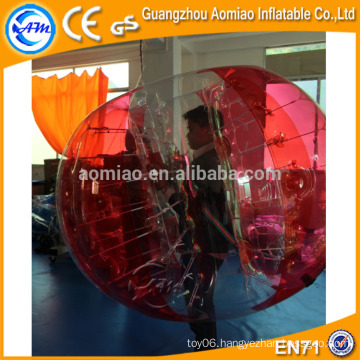 Dia 1.6M half red bubble ball soccer/bumper ball inflatable ball/zorb balls for sale